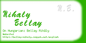 mihaly bellay business card