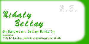mihaly bellay business card